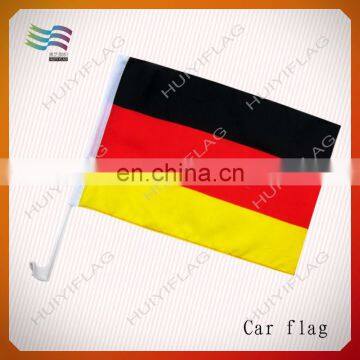 Custom fabric car flag with plastic stick,Germany car flags