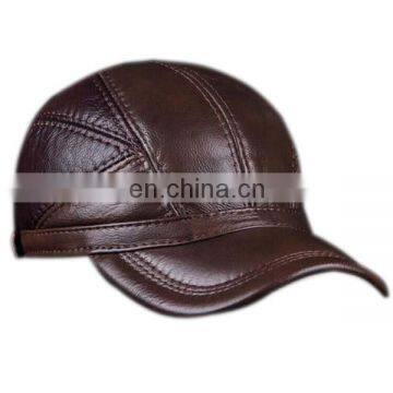 Black Brown Wine-red Unique Custom Leather Hat Baseball Hat photo-3