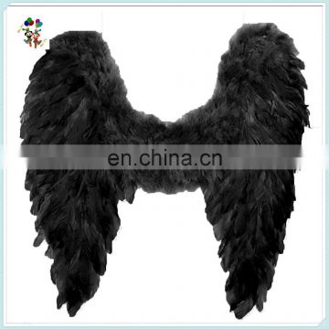 Adult Party Costume Black Large Feather Angel Wings HPC-0862