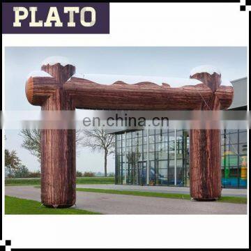 inflatable winter wooden square decorative arch