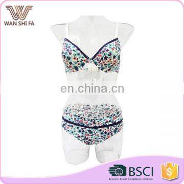 Nylon quick dry beautiful printed newest fashion styles bra set