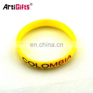 Yellow Printing Wristband With Silicon Material photo-3