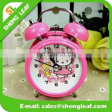 Hello Kitty Cute Small Alarm Clock Ringing the Bell Creative Cartoon Metal Clock photo-2