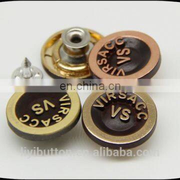 responsible supplier, elegant zinc alloy removable buttons, metal button in garment