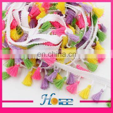 New Design Pompom Lace Trim Cotton Tassel Fringe Chain Tassel Lace Trimming photo-5