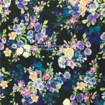 Hot Sale 100%Cotton Border Digital Print Dress Fabric