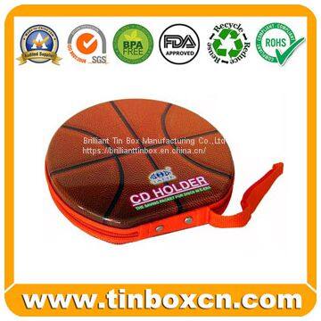 Round CD Tin Box for Metal CD Bag, Tin CD Case