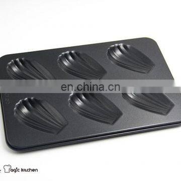 6 Cavities Carbon Steel Mini Bake Pan Shell Design