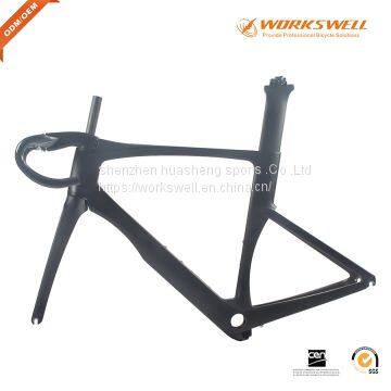 T800 Carbon Road Bike Cycling Racing Aero Frame 700C BSA Bicycle Frameset photo-2