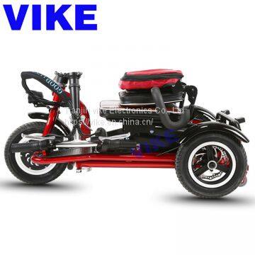 Factory Direct Double Elderly Leisure Electric Tricycle Folding Electric Adult Disabled  Double Lithium Battery