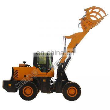 hot sale 7.6t sugarcane and wood loader with grabber, breaker