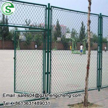 Hot sale green chain link fence diamond fencing