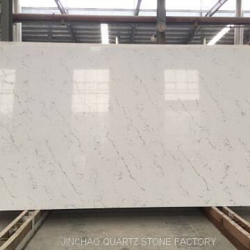 Artificial carrara rains color quartz stone