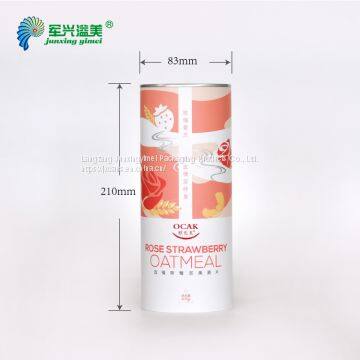 recycled kraft cardboard paper tube packaging for powder cookies tube