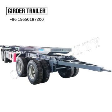 China manufacturer 20ft skeleton draw bar semi trailer