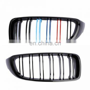 Carbon fiber Grill For BMW F32 F33 F36 F80 F82 F83 2014 up M Color Carbon Fiber Car Tuning Parts Front Bumper Mesh Grille