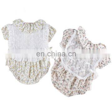 A0121# 2020 Wholesale Baby Girls Romper Cotton Lace Flowers Babys Jumpsuits