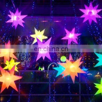 Luxurious Night Club Decoration Advertising Hanging Props RGB Color LED Light Inflatable Star photo-4