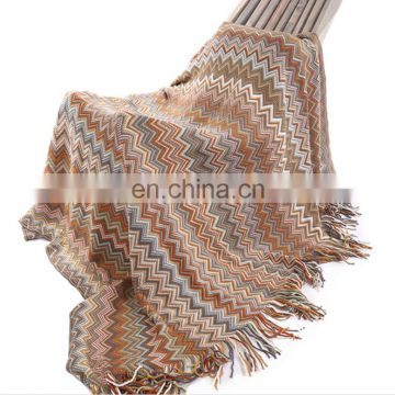 Amazon personalize sofa  cover blanket bohemian ethnic tassels blanket