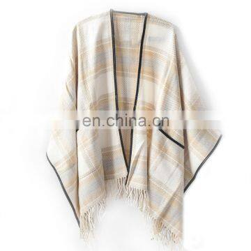 100% acrylic khaki women scarf cappa