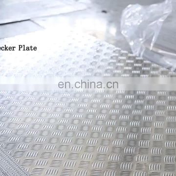 Price of standard sizes 5mm thickness 5052 6061 aluminum checkered plate for bus floor