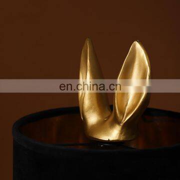 Wholesale High Quality Unique Design Rabbit Animal Shape Polyresin Desk Light Saving Energy Home Decor Resin Table Lamps photo-4