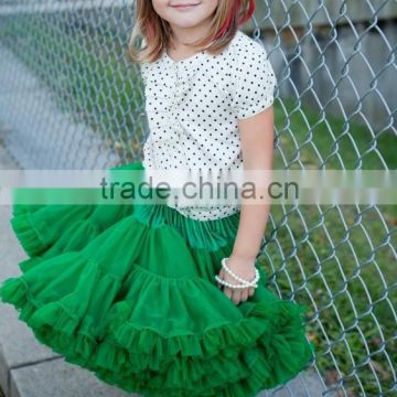 Kids Colorful Lollipop Hot Pink Blue Green White Ruffles Pettiskirt