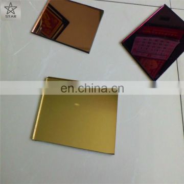 6mm Thick Brown Color Bathroom Mirror With Bevel Edge