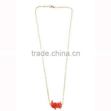 Hot sale fashion simple gold necklace designs teen girls from guangzhou