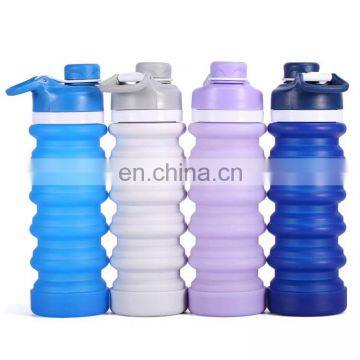 Botellas De Agua Plegables De Silicona Flexible Collapsible Folding Silicone Water Bottle