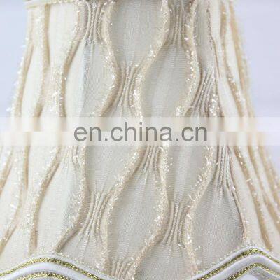 Home Decor Modern Round Fabric Shade Aluminium USB Charging Port Bedroom Bedside Table Lamp photo-3