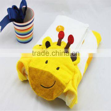 100% Cotton Hooded Baby Bathrobe, Baby Hooded Bath Towel photo-4