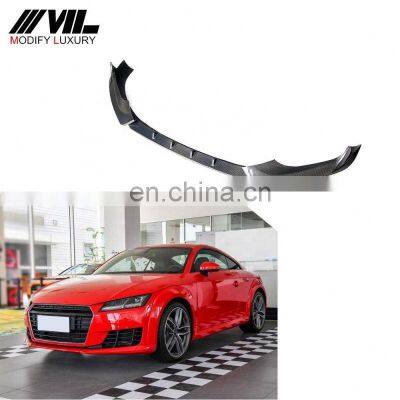 TT MK3 Carbon Fiber Front Lip Spoiler for Audi TT Quattro Coupe 2-Door 2015-2018