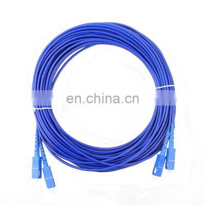 SC Spiral Armored Single Mode Duplex 2.0mm 3.0mm Fiber Optic Patch cord Fiber Jumper