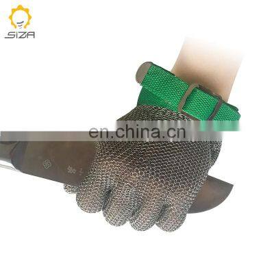 Highest Level butcher's worker stainless steel wire mesh iron Anti Cut Resistant Proof Food Grade Gloves