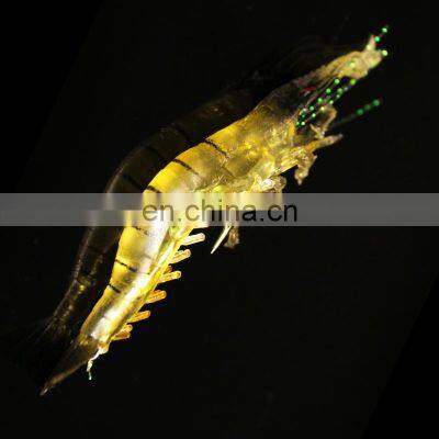 wholesale 11cm Bass  lifelike Luminous  plastic prawn Soft Fishing Lure