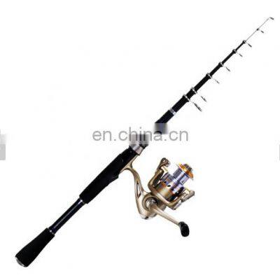 high quality 99% carbon fiber 1.98m 2.28m 2.58m Portable Telescopic Fishing Rod combo  with fishing  Reel lure components