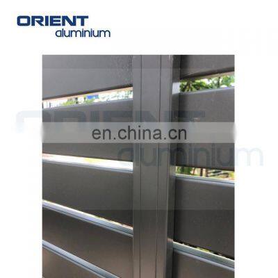 High Quality Modern Black Slatted Outdoor Privacy Screen