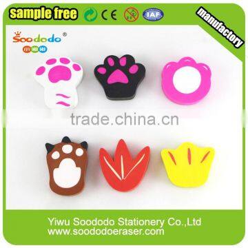 2D Extruded Animal Claw Shaped Eraser Stationery Set