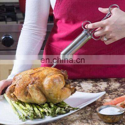 Poultry Marinade Saline Pressurised Brine Manual Stainless Steel Syringe Meat Injector