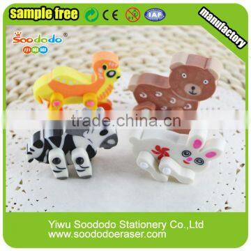 animal Flat Puzzle extruded eraser