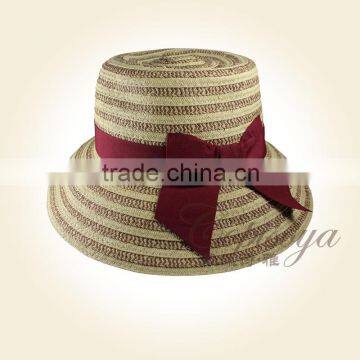 2015christmas gift hat handmade red bowknot hat woven paper hat