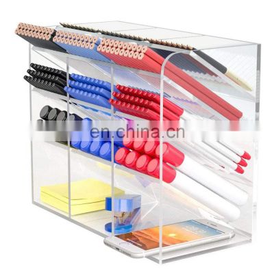 12 Layers Office Supplies Acrylic Desktop Pen Display Holder Rack Organizer Holder