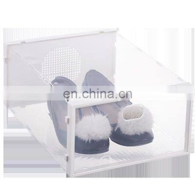 Amazon Hot Sale Clear Transparent Shoe Box in Taizhou Drop Front Clear Shoe Box Front Opening Plastic Shoe Box for Promotion photo-3