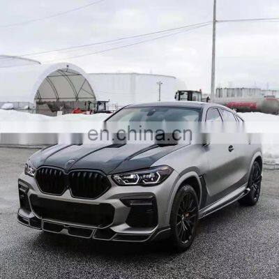 Runde Top Quality Carbon Fiber For BMW X6 G06 Larte Design Style Body Kit Front Lip Rear Bumper Side Skirt Grille Spoiler Hood