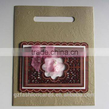Ideal Laser Cutting Fancy Design Wooden Wedding Cards