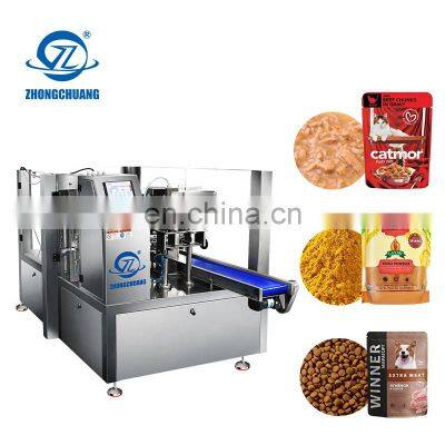 Pet Dog Cat Wet Food Pouch Packaging Supplement Vegetable Pumpkin Puree Seasoning Powder Dried Fruit Doypack Packing Machine