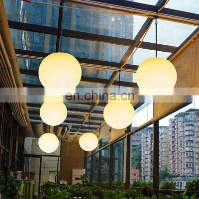 3000K E27 lampholder pendant sphere Outdoor garden outside lawn wedding decorative solar round led glow light ball Stone lamp