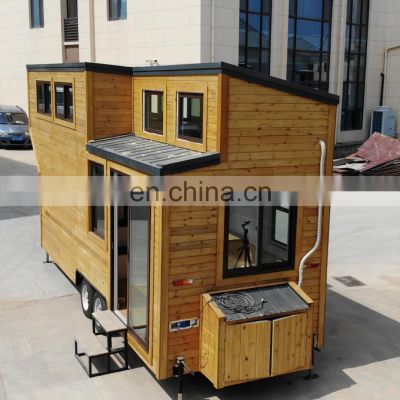 Factory direct Prefab container Mini Movable Mobile Modular Homes Field Site Office Trailer Tiny House On Wheels For Sale