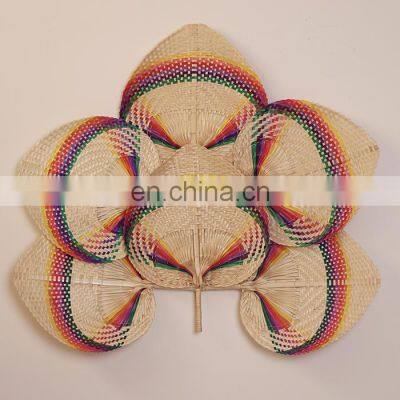 Hot Sale Colorful Handwoven Bamboo Fan Wall Hanging Custom Color High Quality Cheap Wholesale Vietnam Manufacturer